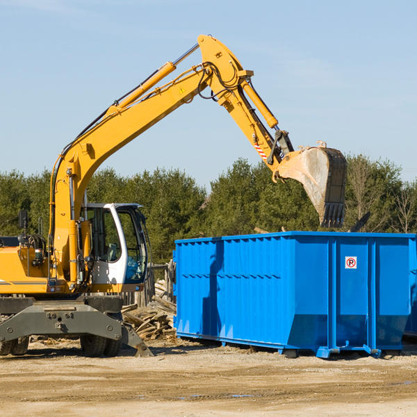 what size residential dumpster rentals are available in Walnut Bottom